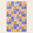 Retro Flowers Check Pattern XXII Cutting Board Gallery Image 1