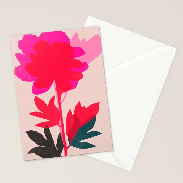 peony 5 Stationery Card Gallery Image 2