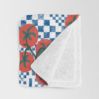 Tomatoes Checkered Grid Throw Blanket Gallery Image 3