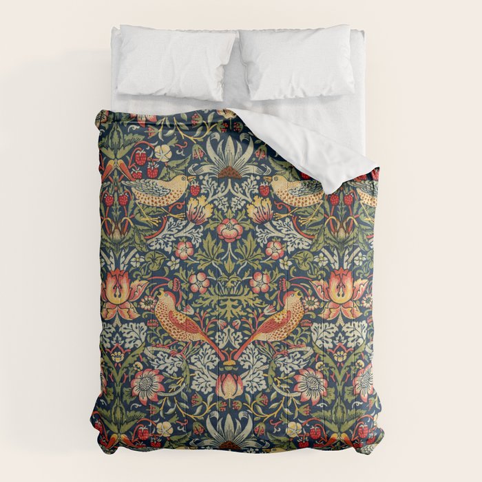 Strawberry Thief by William Morris 1883 Antique Vintage Victorian Jugendstil Art Nouveau Retro  Comforter Gallery Image 6