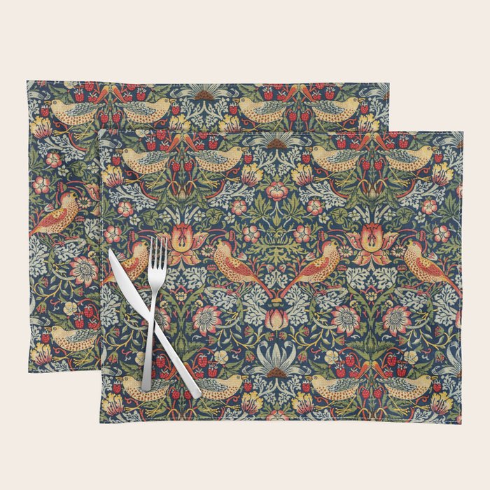 Strawberry Thief by William Morris 1883 Antique Vintage Victorian Jugendstil Art Nouveau Retro  Placemat Gallery Image 1