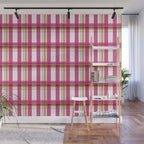 Cheerful Checkered Pattern Wall Mural Gallery Image 1