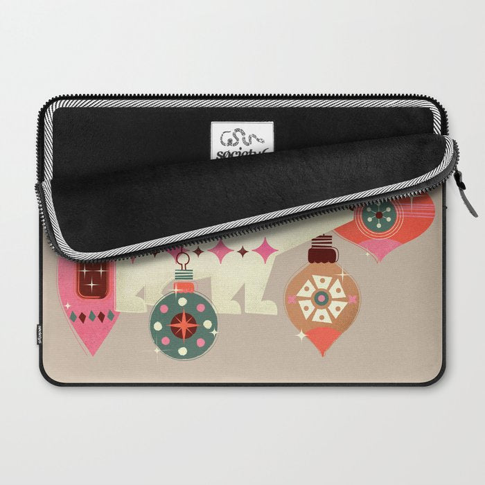 Festive Baubles With A Polar Bear Laptop Sleeve Gallery Image 2