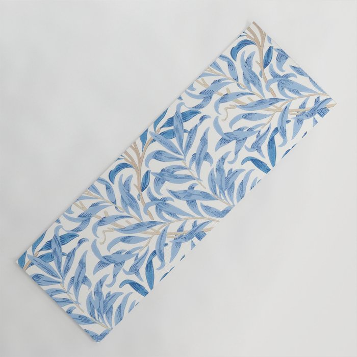 William Morris Vintage Willow Bough Woad Blue Yoga Mat Gallery Image 1