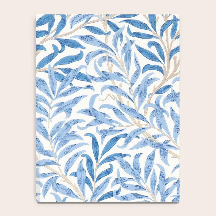 William Morris Vintage Willow Bough Woad Blue Notebook Gallery Image 4