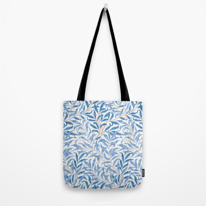 William Morris Vintage Willow Bough Woad Blue Tote Bag Gallery Image 2