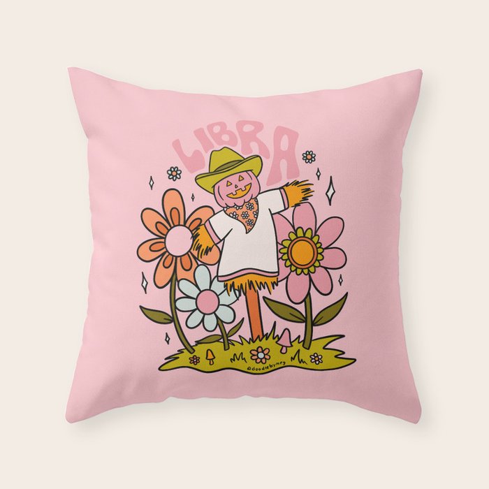 Libra Scarecrow Throw Pillow Gallery Image 1