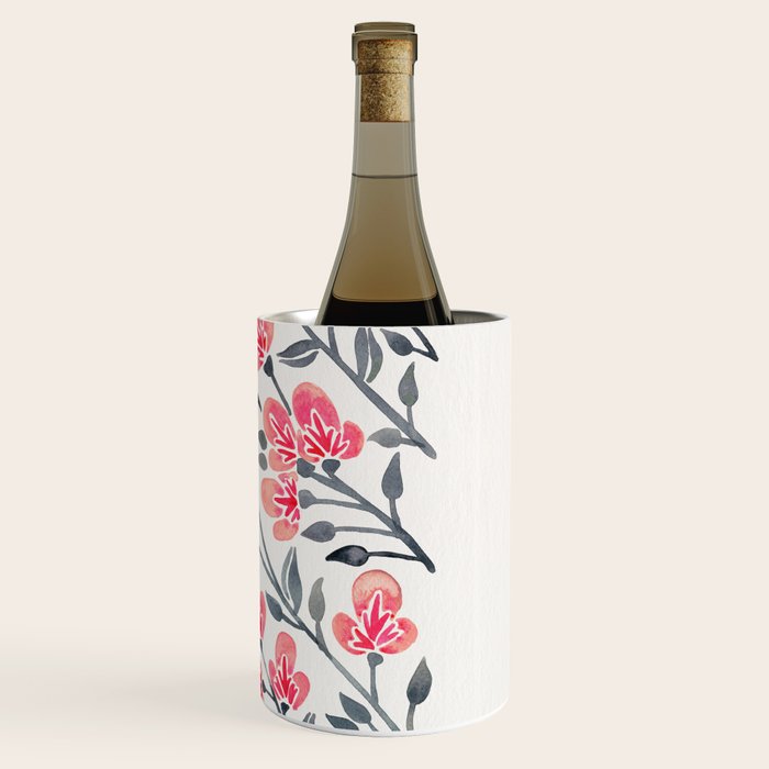 Cherry Blossoms - Pink & Black Palette Wine Chiller Gallery Image 3