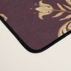 Fleur De Lis In Royal Burgundy and Gold Desk Mat Gallery Image 4