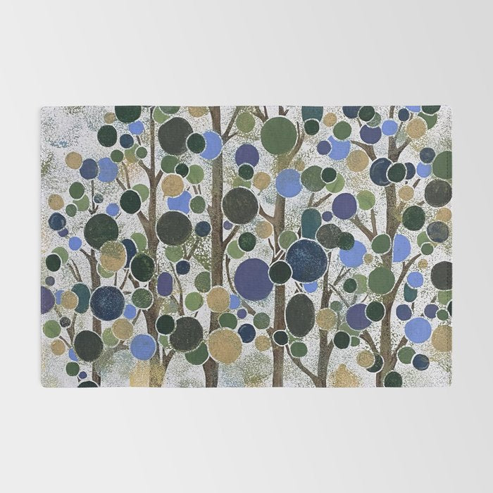Blue Bubble Trees Rug Gallery Image 2