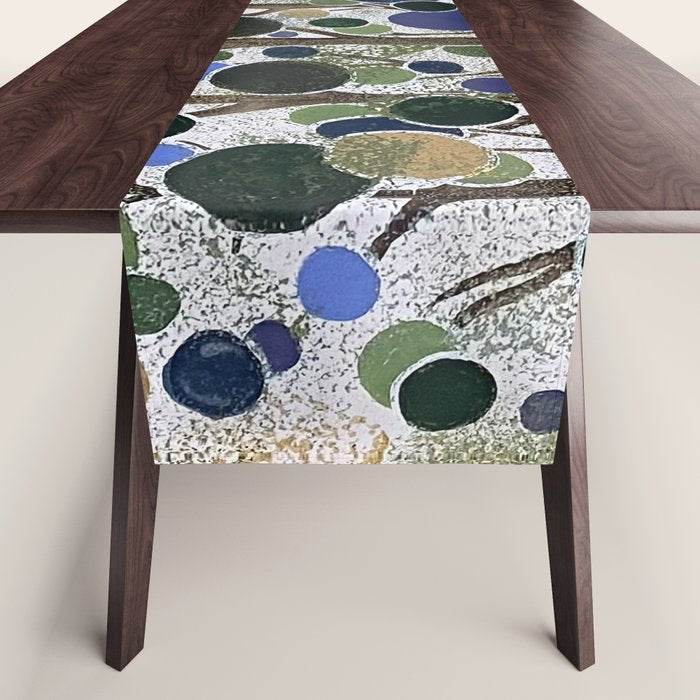 Blue Bubble Trees Table Runner Gallery Image 1