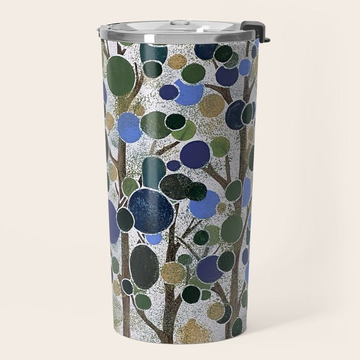 Blue Bubble Trees Travel Mug Gallery Image 2