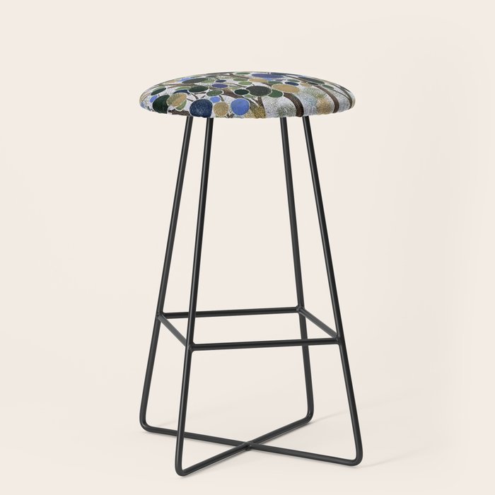 Blue Bubble Trees Stool Gallery Image 1