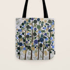 Blue Bubble Trees Tote Bag Gallery Image 1