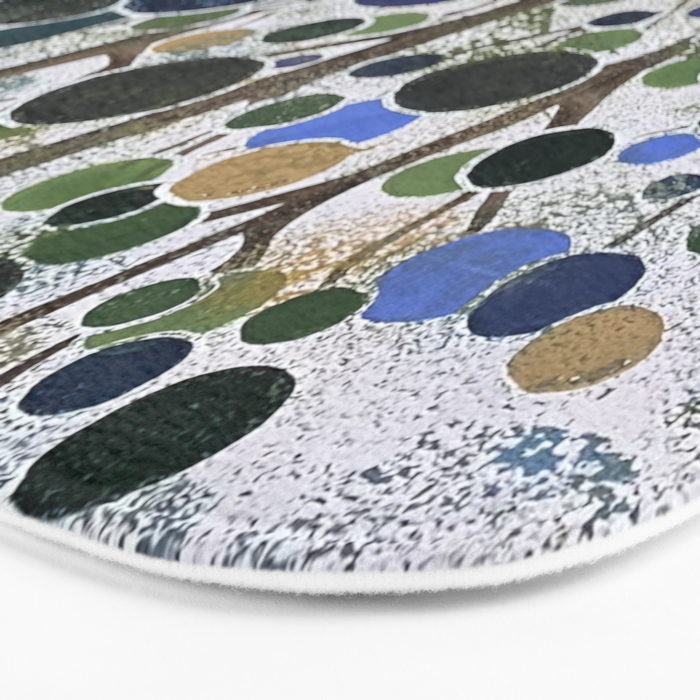 Blue Bubble Trees Bath Mat Gallery Image 3