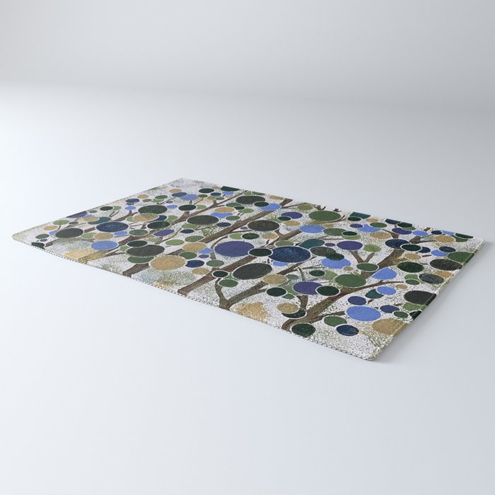 Blue Bubble Trees Rug Gallery Image 3