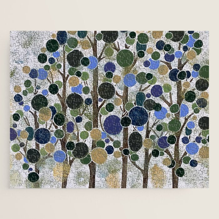Blue Bubble Trees Jigsaw Puzzle Gallery Image 1
