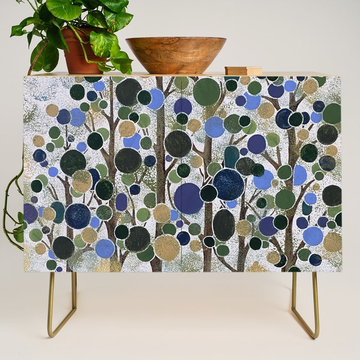 Blue Bubble Trees Credenza Gallery Image 1