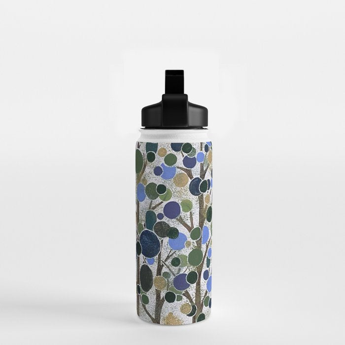 Blue Bubble Trees Water Bottle Gallery Image 2