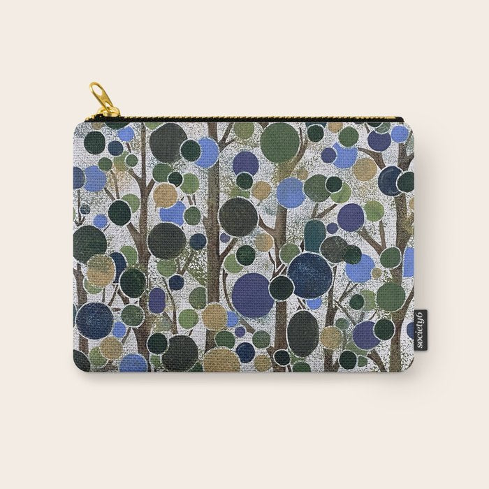 Blue Bubble Trees Carry All Pouch Gallery Image 1
