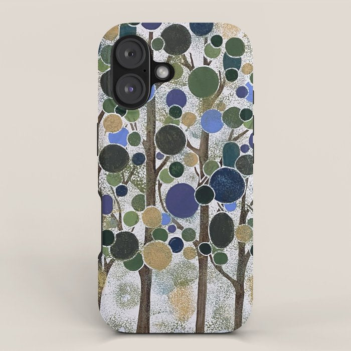 Blue Bubble Trees iPhone Case Gallery Image 1