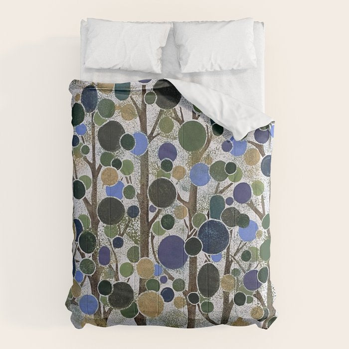 Blue Bubble Trees Comforter Gallery Image 1