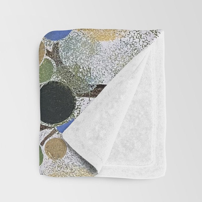 Blue Bubble Trees Throw Blanket Gallery Image 3