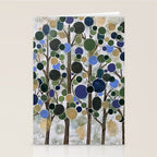 Blue Bubble Trees Stationery Card Gallery Image 2