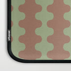 Wavy Stripes Ogee A-Go-Go Pattern in Mocha Brown and Earthy Sage Green Laptop Sleeve Gallery Image 3