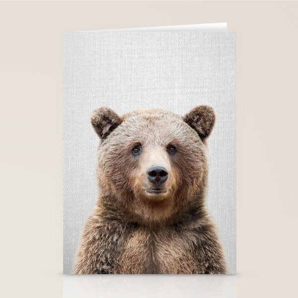 Grizzly Bear - Colorful Stationery Card Gallery Image 2