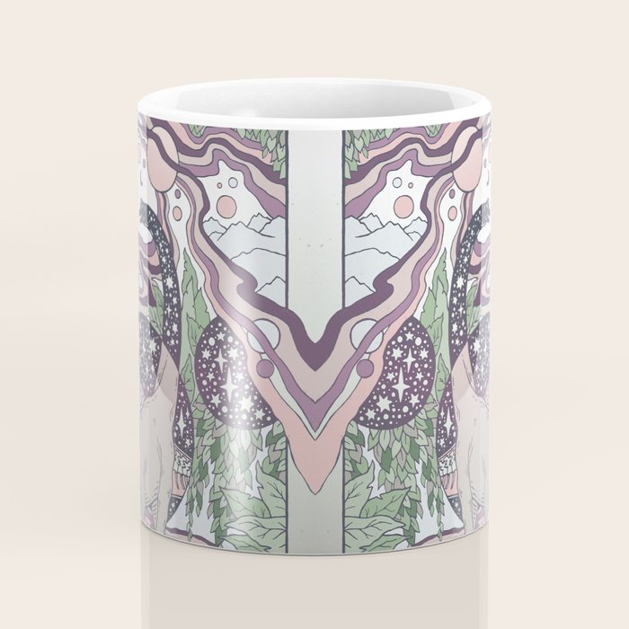 Jurassic Portal | Purple Haze Palette | Dinosaur Science Fiction Art Coffee Mug Gallery Image 4