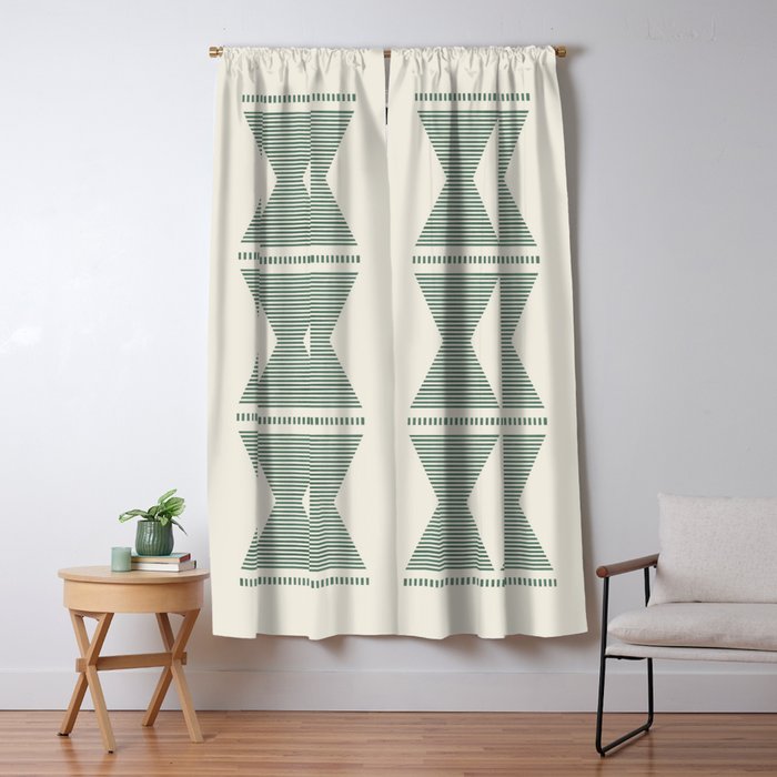 Southwestern Boho - Sage Green Window Curtain Gallery Image 1