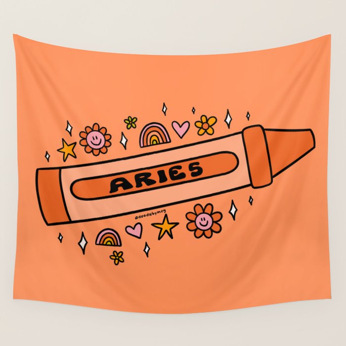 Aries Crayon Wall Tapestry Gallery Image 4