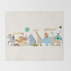 little safari parade Throw Blanket Gallery Image 2