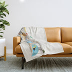 little safari parade Throw Blanket Gallery Image 1
