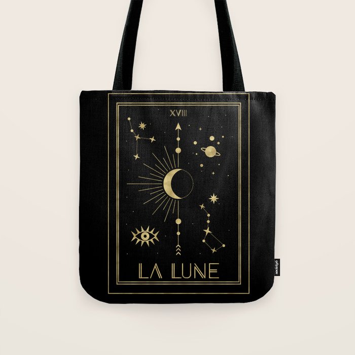 The Moon or La Lune Gold Edition Tote Bag Gallery Image 1
