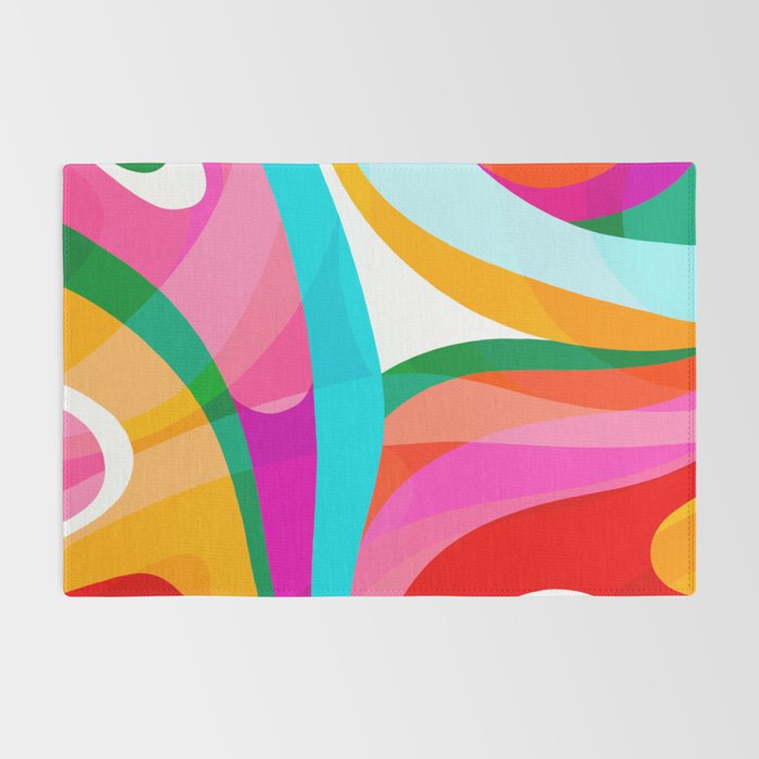 Colorful Mid Century Abstract 3 Rug Gallery Image 2