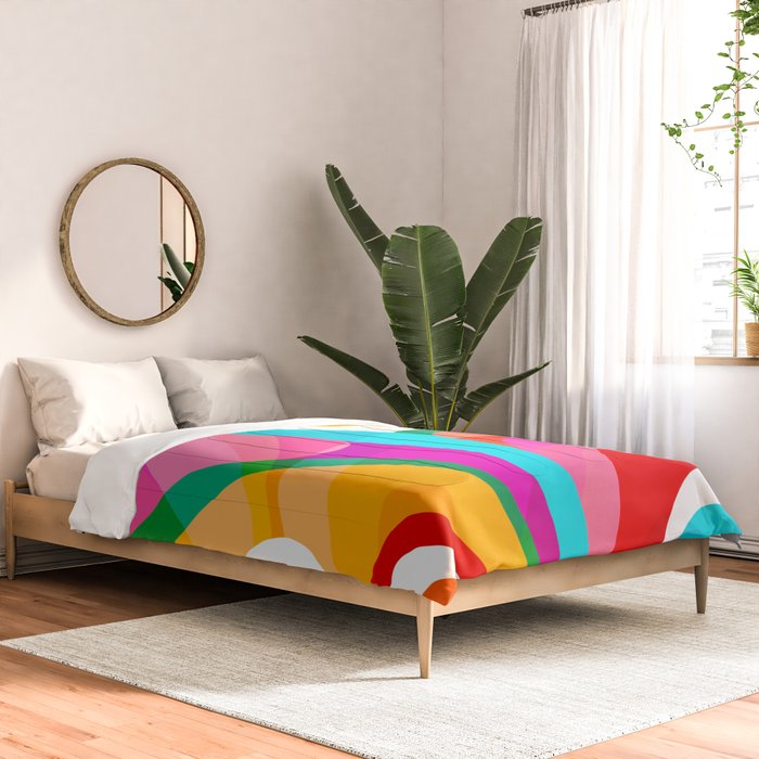 Colorful Mid Century Abstract 3 Comforter Gallery Image 2
