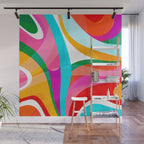 Colorful Mid Century Abstract 3 Wall Mural Gallery Image 1