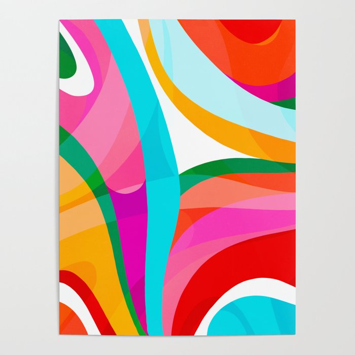 Colorful Mid Century Abstract 3 Poster Gallery Image 4