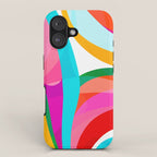Colorful Mid Century Abstract 3 iPhone Case Gallery Image 1