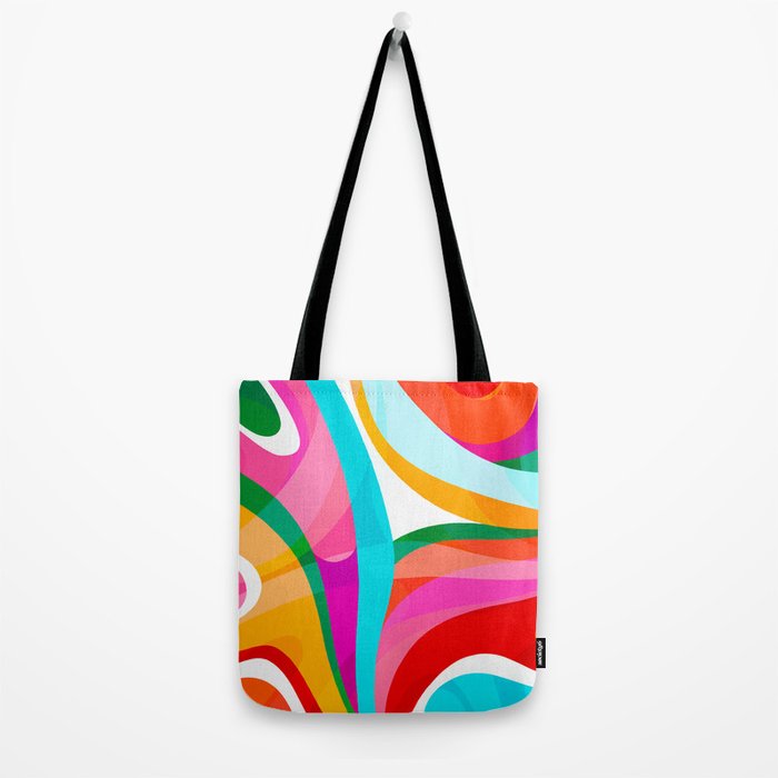 Colorful Mid Century Abstract 3 Tote Bag Gallery Image 2