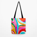 Colorful Mid Century Abstract 3 Tote Bag Gallery Image 2