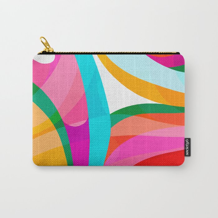 Colorful Mid Century Abstract 3 Carry All Pouch Gallery Image 1