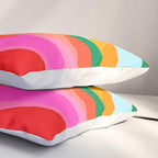 Colorful Mid Century Abstract 3 Pillow Sham Gallery Image 3