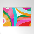 Colorful Mid Century Abstract 3 Welcome Mat Gallery Image 1