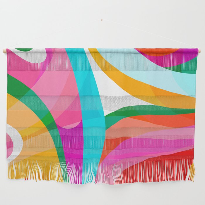 Colorful Mid Century Abstract 3 Wall Hanging Gallery Image 1