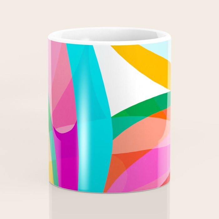 Colorful Mid Century Abstract 3 Coffee Mug Gallery Image 4