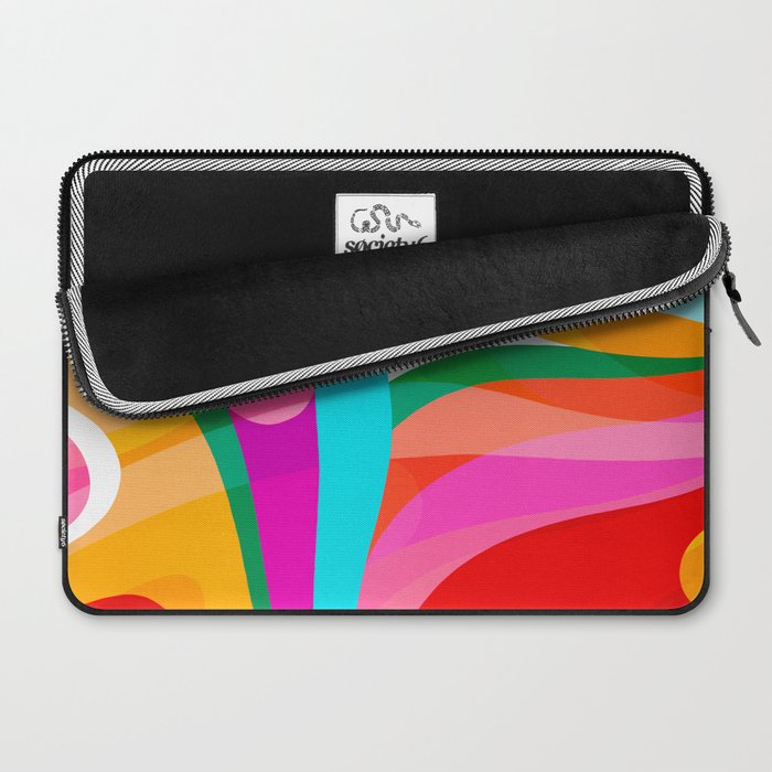 Colorful Mid Century Abstract 3 Laptop Sleeve Gallery Image 2