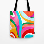 Colorful Mid Century Abstract 3 Tote Bag Gallery Image 1